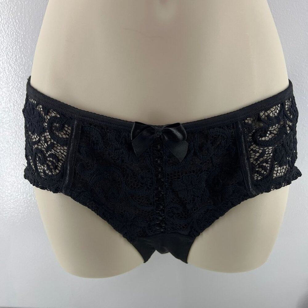 Adore Me Women's Lace See Through Panty Black Medium